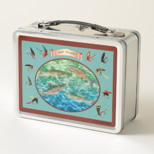 Forel vissen & Forel Vintage Locks Metal Lunchbox