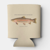 Forel vissen met regenboogforel afbeelding blikjeskoeler (Achterkant)