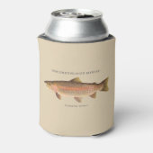 Forel vissen met regenboogforel afbeelding blikjeskoeler (Blikje Achterkant)