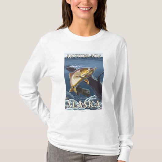 Forel Vist dwarsdoorsnede - Anchorage, Alaska T-shirt (Voorkant)