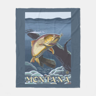 Forel Vist dwarsdoorsnede — Montana Fleece Deken