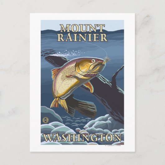 forel Vist dwarsdoorsnede - zet Rainier op, Briefkaart (Voorkant)