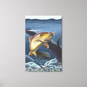 Forel Vist kruispunt 5 Canvas Afdruk