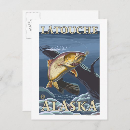 Forel Vist kruissectie - Latouche, Alaska Briefkaart (Voorkant / Achterkant)