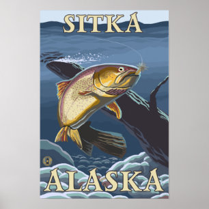 Forel Vist kruissectie - Sitka, Alaska Poster