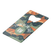 Forel Vist Monogram Kredietkaart Flessenopener (Voorkant Gekanteld)