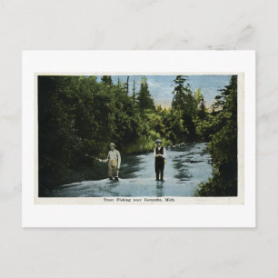 Forel Vist nabij Escanaba, Michigan  Briefkaart