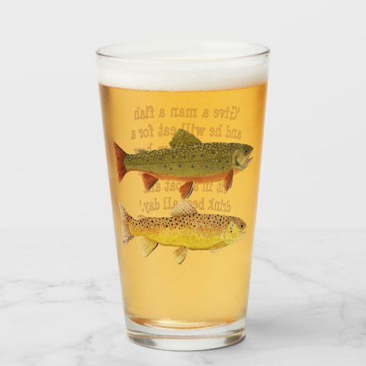 Forel Vist Pint Glass Glas (Voorkant gevuld)