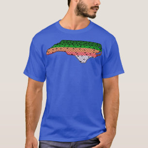 Forel Vist regenboogforelpatroon Noord-Olina St T-shirt