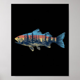Forel Vlieg Vissen Natuur Outdoor Fisherman Wildli Poster