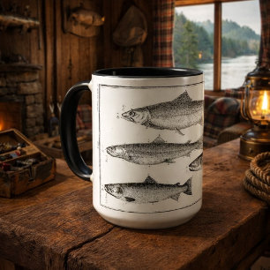 Forel & Zalm 1700 Reproductie Print Mok