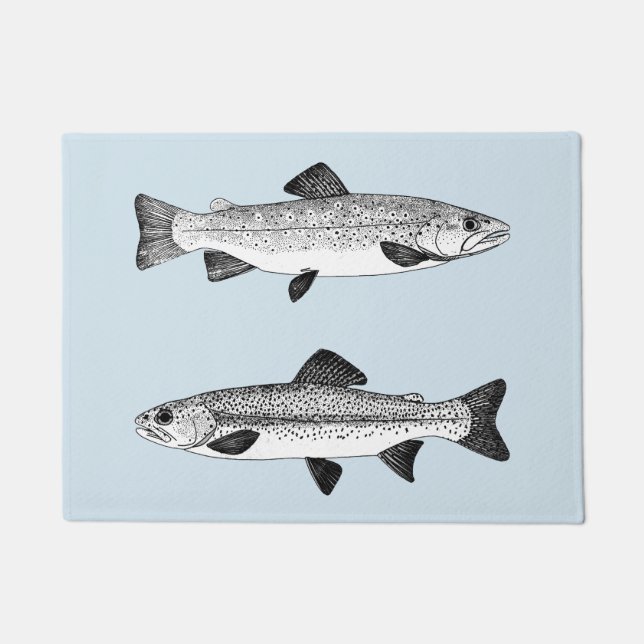  forel - zoetwater Gevist Deurmat (Voorkant)