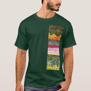 forelhuiden: Brook Rainbow Brown - Vliegvisserij T-shirt