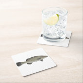 forelkabeljauw vierkante kartonnen onderzetter (Insitu)