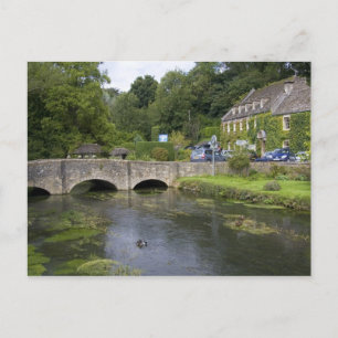 Forelstroom in het dorp Bibury, Briefkaart