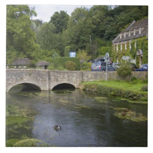 Forelstroom in het dorp Bibury, Tegeltje