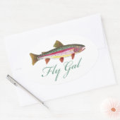 forelvisserij ovale sticker (Envelop)