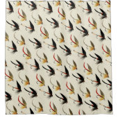 Forelvliegen Gevist Douchegordijn (Voorkant)