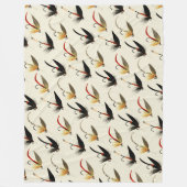 Forelvliegen Gevist Fleece Deken (Voorkant)
