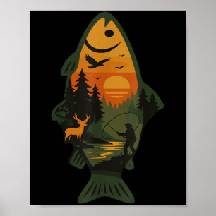Forelvliegenvissen Buiten Bos Natuur Wilde Dieren Poster