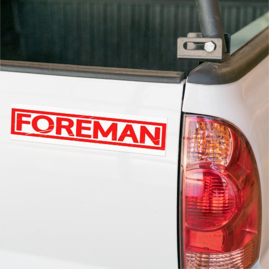 Foreman Stamp Bumpersticker (Op Truck)