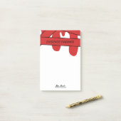 Forensic Lab Klasse Blood Script Naam Post-it® Notes (Op bureau)