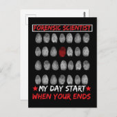 Forensic Science Fingerprint DNA rechercheur Briefkaart (Voorkant / Achterkant)