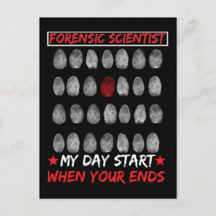 Forensic Science Fingerprint DNA rechercheur Briefkaart