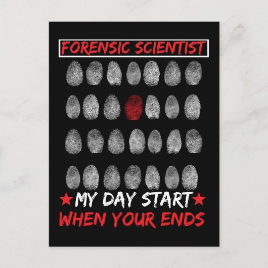 Forensic Science Fingerprint DNA rechercheur Briefkaart (Voorkant)