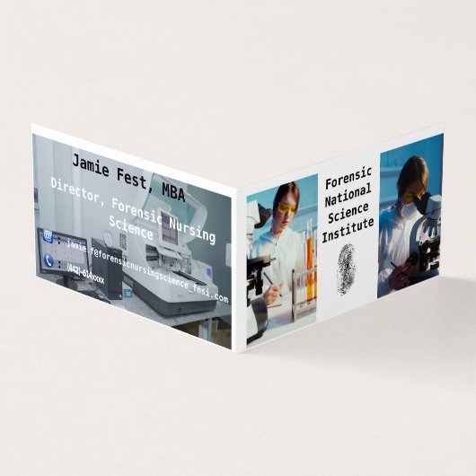 Forensic Science Premium Pearl gevouwen Visitekaartjes (Buitenkant)