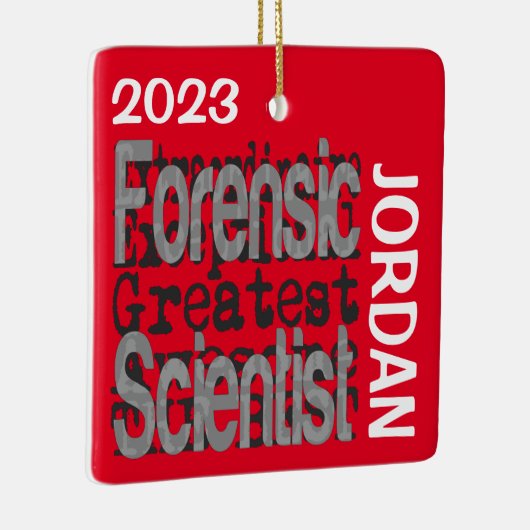 Forensic Scientist Extraordinaire CUSTOM Keramisch Ornament (Rechts)