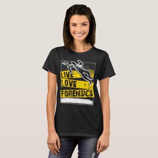 Forensic Scientist T-Shirt Live Love Forensics (Voorkant volledig)