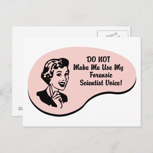 Forensic Scientist Voice Briefkaart (Voorkant / Achterkant)