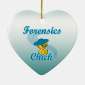 Forensics Chick #3 Keramisch Ornament (Achterkant)