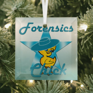 Forensics Chick #7 Glas Ornament