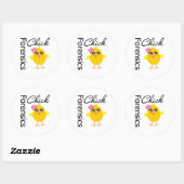 Forensics Chick Ronde Sticker (Vel)