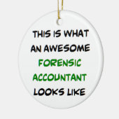 forensisch accountant, geweldige keramisch ornament (Links)