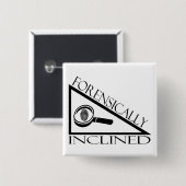 Forensisch ingespoten vierkante button 5,1 cm (Voorkant /achterkant)