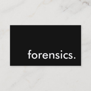 forensisch. visitekaartje