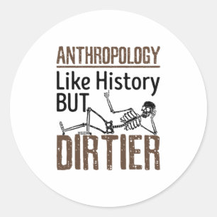 Forensische antropologie als geschiedenis maar vui ronde sticker