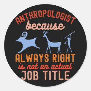 Forensische antropologie, antropoloog ronde sticker