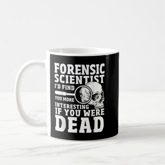 Forensische scientist Crime Scene Funny Forensics Koffiemok (Links)