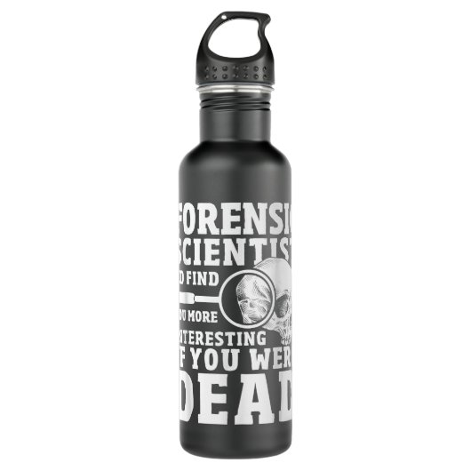 Forensische scientist Crime Scene Funny Forensics  Waterfles (Voorkant)