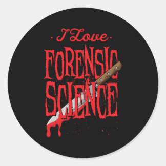 Forensische wetenschap voor een forensisch onderzo ronde sticker