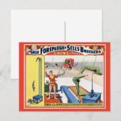 Forepaugh & Sells Brothers Circus Poster Briefkaart (Voorkant / Achterkant)