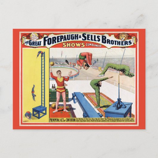 Forepaugh & Sells Brothers Circus Poster Briefkaart (Voorkant)