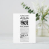 Forepaugh's Wilde West Show Advertisement Briefkaart (Staand voorkant)