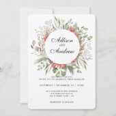 Foreset Foliage Hiver Mariage Invitation (Devant)