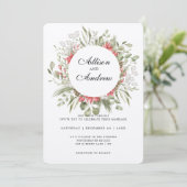 Foreset Foliage Hiver Mariage Invitation (Debout devant)