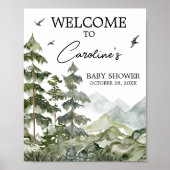 Forest Adventure Baby shower Welkom Poster (Voorkant)
